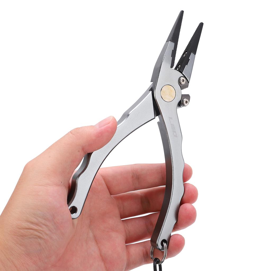 Fishing Pliers Aluminum Large Size Rustproof Fish Hook Remover with Storage Bag Lanyard Buckle for Fishing Line Cutting