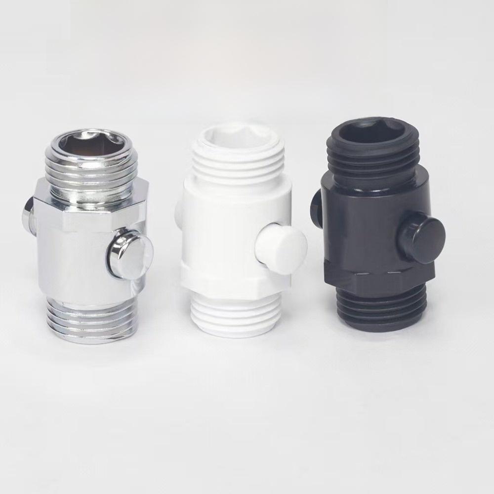 Water Pressure Control Shower Head Arm Diverter Sprayer Shut-Off Switch  Bathroom Parts