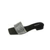 Moda Estate Nuove Pantofole con Tacco Basso Donna Moda Punta Quadrata Aperte Combinazione Sandali con Strass con Cinturino Sottile