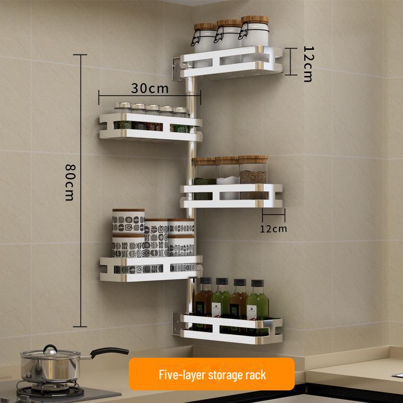 304 Stal nierdzewna Obrotowa Półka Ścienna Do Kuchni i Łazienki Narożna