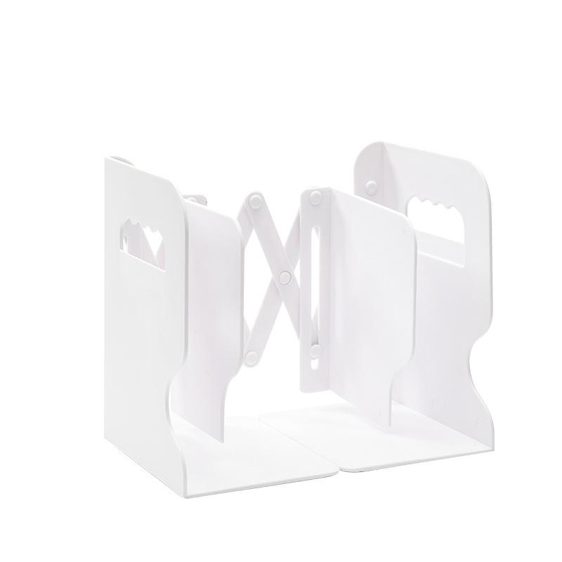 Retractable Desktop Bookend with Pen Holder - Creative Folding Plastic Bookstand for Students