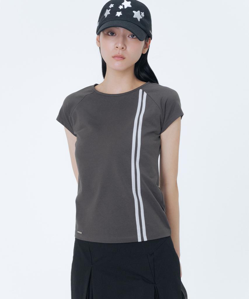 MISEKI SEOUL Double Tape Short Sleeve Charcoal