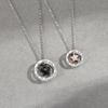 Star Couple Necklace Korean Version Creative Circle Pendant with Diamonds Pentagram Niche Collarbone Chain Ins Wind