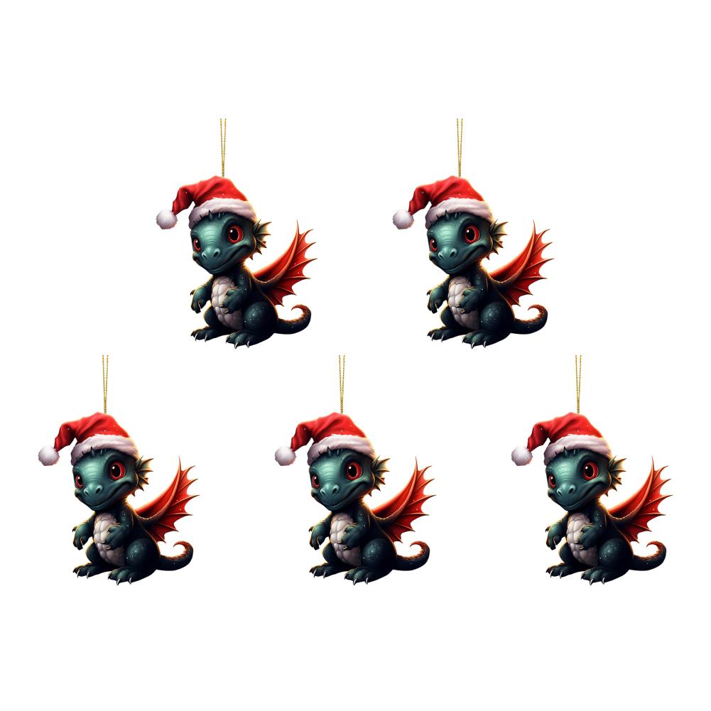 Christmas Dragon Ornaments Christmas Anime Flying Dragon Pendant Cartoon Lovely Dragon Figurines Home Decor