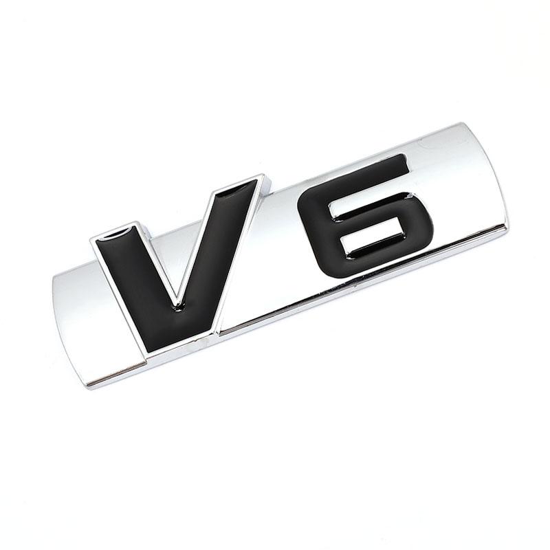 3D Car V6 Logo Sticker Emblem Auto Badge Decal V6 Styling
