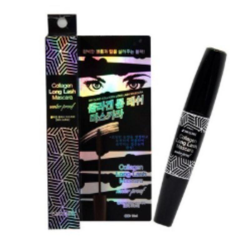 3W CLINIC Коллагеновая тушь для ресниц Black 12 мл – Удлиняющая, придающая объем, стойкая к смазыванию, K-Beauty тушь