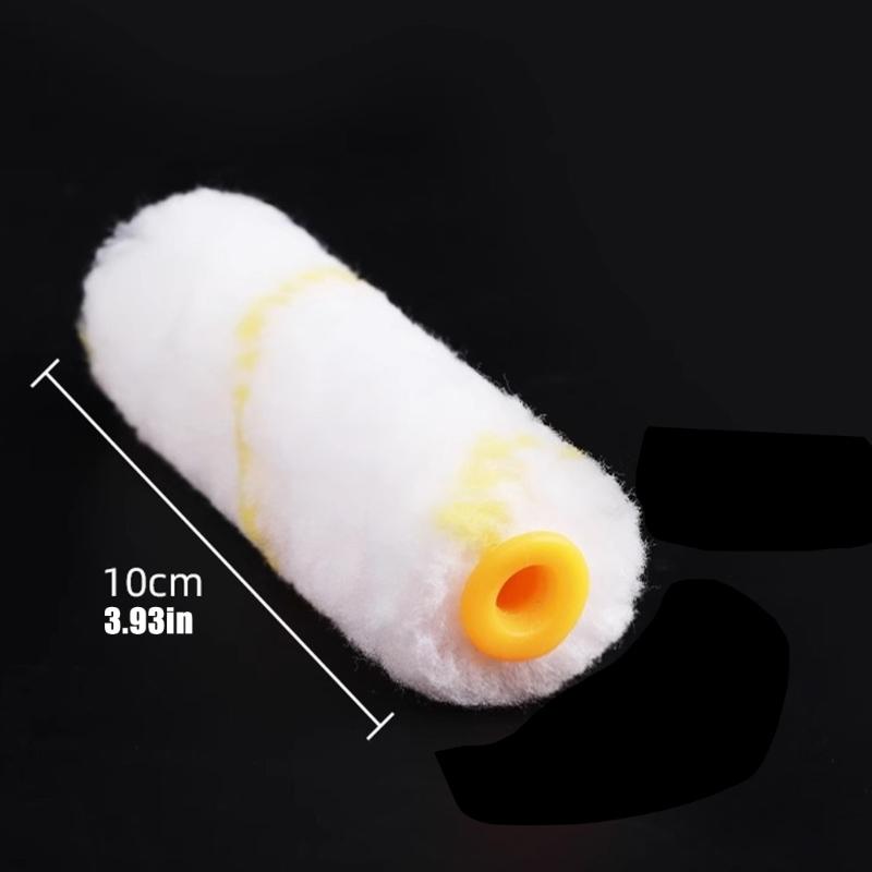 10Pcs Paint Roller Kit Thumb Roller Cores Small Corner Latex Paint Roller Cores Small Roller Bracket Polyester Blend