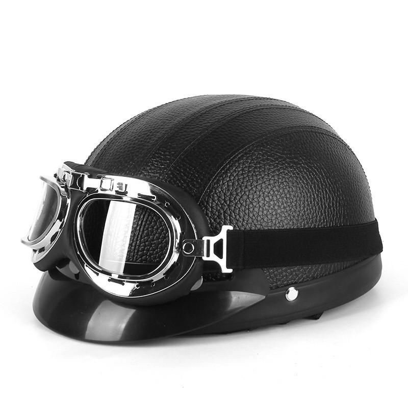 Summer Ventilated Half Helmet With Visor Electric Scooter Riding Safety Gear Adult Unisex Cycling Protective Headwear