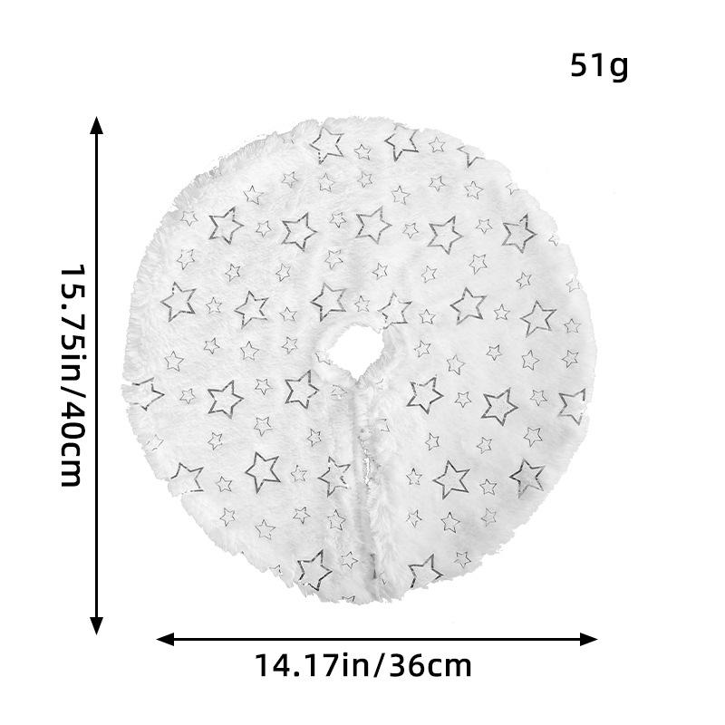 Snow Mini Christmas Tree Skirt Desktop Christmas Tree Base Decoration Cute Star Tree Skirt Ornaments