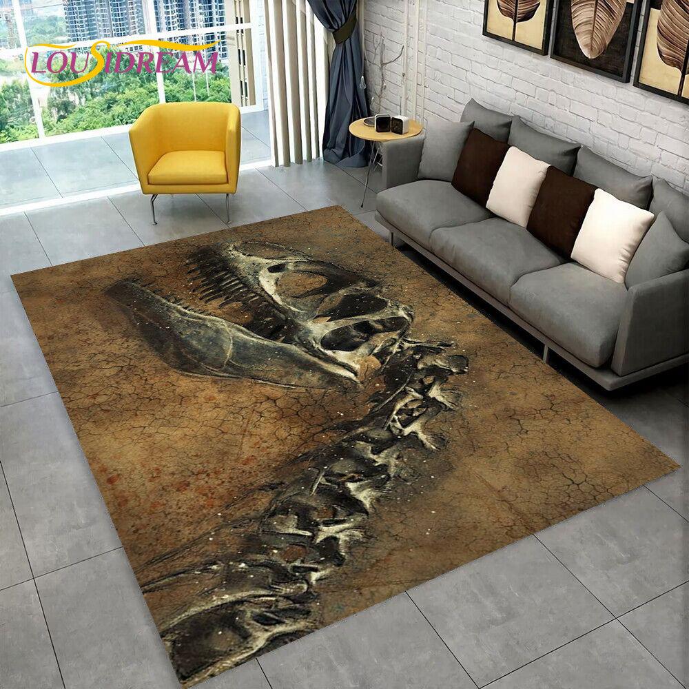 Animal Dinosaur Fossil Series 3D Area Rug,Carpet Rug for Home Living Room Bedroom Sofa Doormat Kitchen Decor,Non-slip Floor Mat