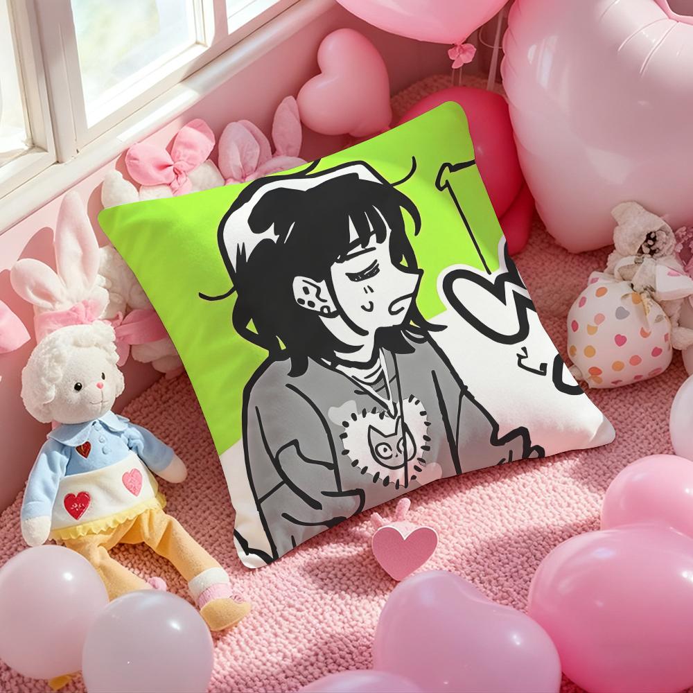 

A-Aya Oosawa Anime Cushion Cover Pattern Printed Pillowcase for Living Room Sofa Cushion Cover & Bedroom Decor 12x12Inch