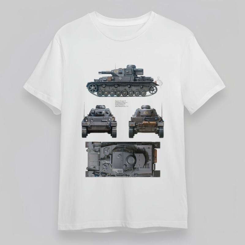 

Men s Plus Size Classic T-Shirt Military Tank Technical Drawing Graphic Tee 4XL