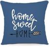 Modern Light Blue Pillow Covers Linen Fabric Cushion Covers For Sofa Couch Bed Car Living Room Bedroom Outdoor Home Decor