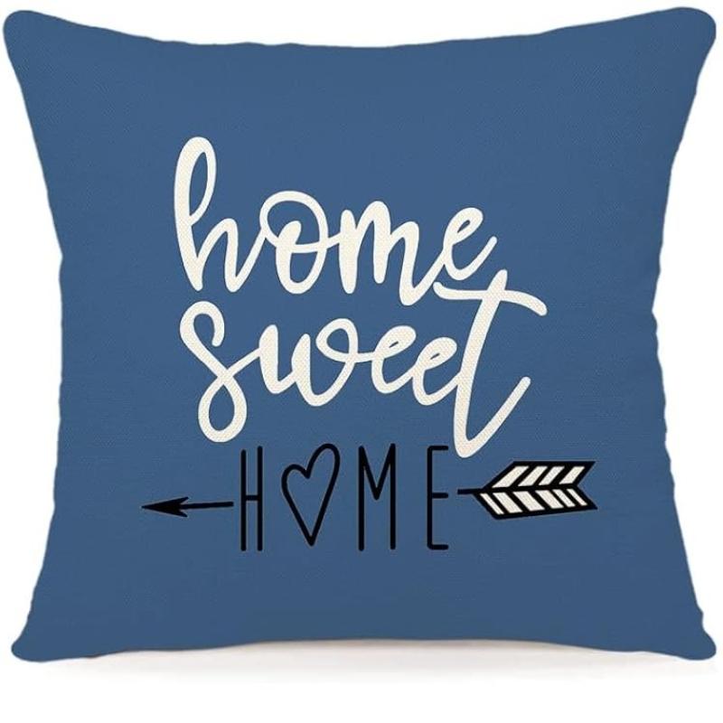 Modern Light Blue Pillow Covers Linen Fabric Cushion Covers For Sofa Couch Bed Car Living Room Bedroom Outdoor Home Decor