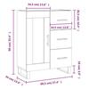 VidaXL Buffet Blanc brillant 69,5x34x90 cm Bois d'ingénierie 830286