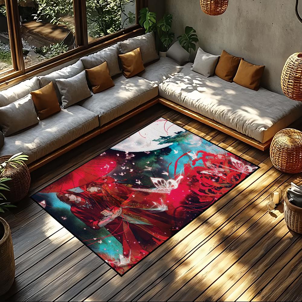 anime Door Mat Official Anti-Slip Heaven Kitchen Bedroom Handmade Tufted Rug Carpet Living Blessing Room Entrance Decoration