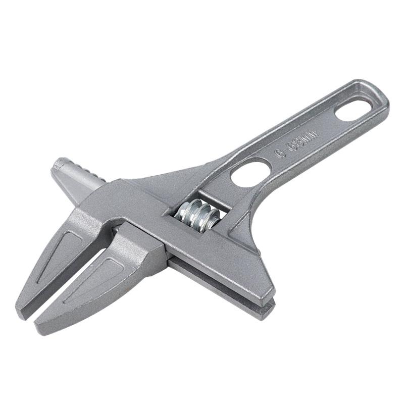 Adjustable Bathroom Wrench, 6-68mm Large Opening for Water Heating, Drain Pipe Repair, Universal Household Tool