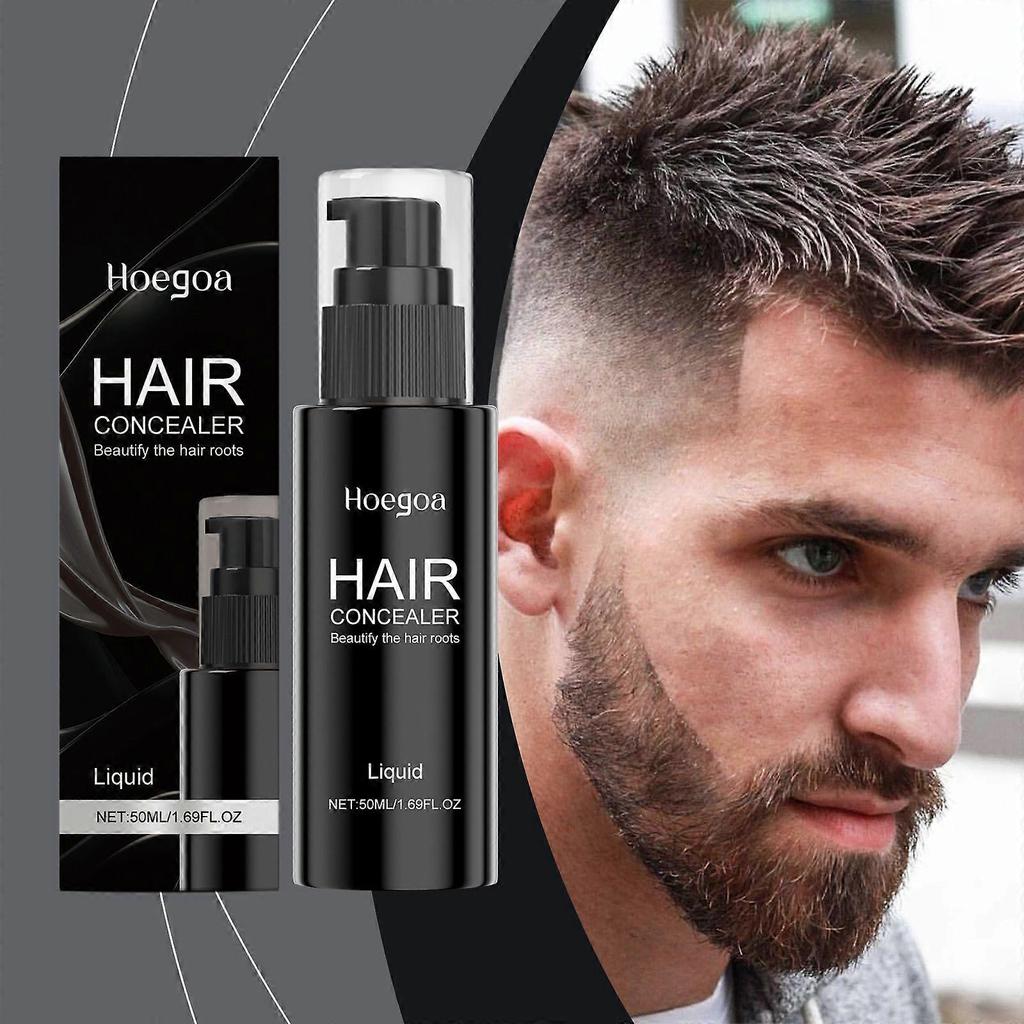 Hoegoa Hair Concealer Is A Natural, Gentle, Long-Lasting, Easy-To-Clean And Refreshing Hair Care Product With A Natural Brownish-Black Color