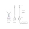HENGSHENG Black Pearl Set 4 Colors Real Freshwater Pearl Jewelry Set For Women,Pendant Earrings With 925 Silver Jewelry