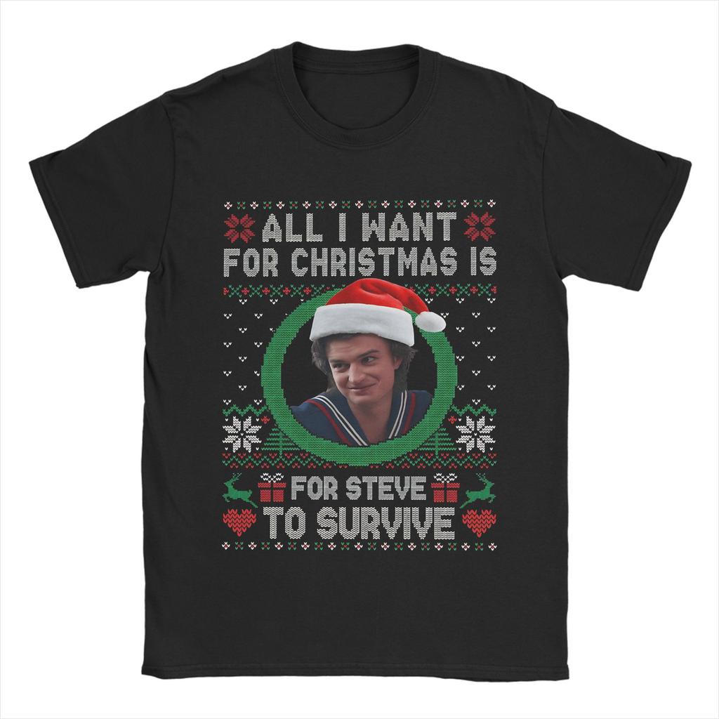 Men Women Printed Steve Harrington Will Byers T Shirt Tee Short Sleeve Cotton Tshirts Fans Gift Clothing