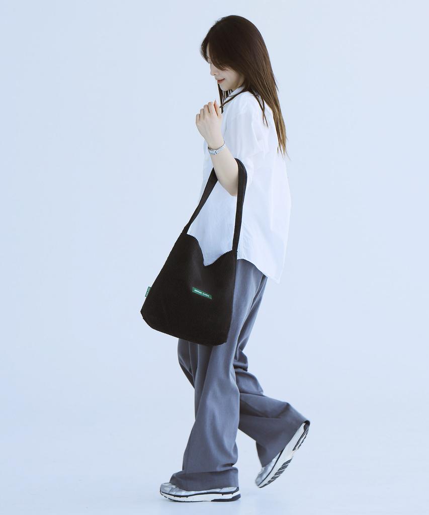 Green Stuff Simple Shopper Bag 62 Classic Corduroy - Black