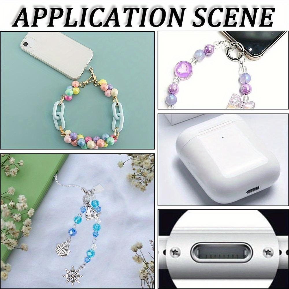 50 Transparent Dust Plugs, Suitable for Mobile Phones, Computers, and Headphone Jacks - Suitable for Type-C DIY Decorative Pendants with Holes