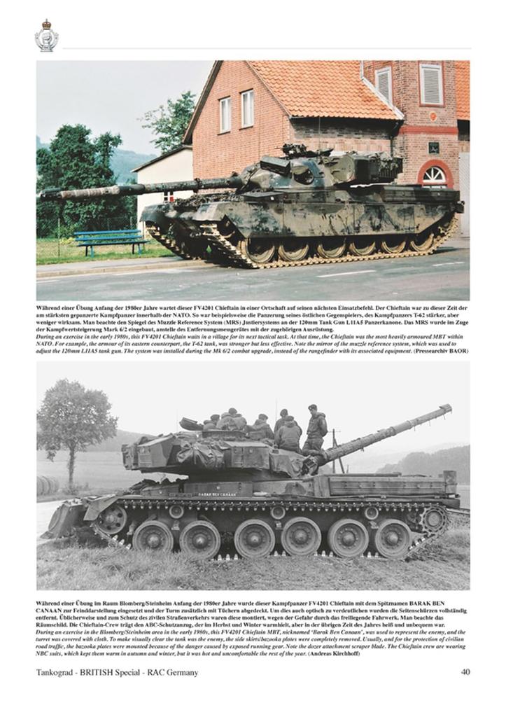 Tankograd German RAC Armoured Vehicles of the Royal Armoured Corps in West Germany during the Cold War, 1950s-1990s, Model Reference Book TG-F9039