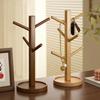 Tree Shape Coffee Mug Holder Space Saving 4/6 Hooks Mug Hanging Display Rack Multi-functional Hanging Display
