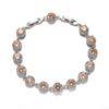 New European and American Round Zircon Bracelet Colored Gemstone Inlay Bracelet Crystal Bracelet for Women Zircon