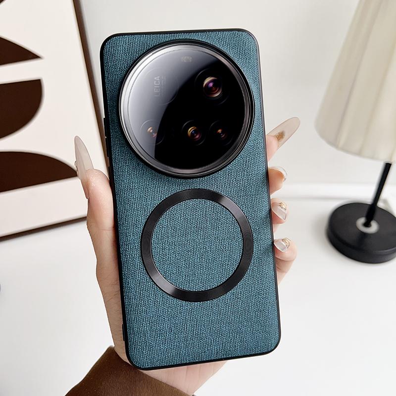 For Xiaomi 15 Ultra Case Drop-Proof TPU+Cloth Back Phone Cover Compatible with MagSafe