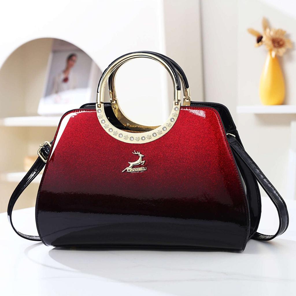 New Lacquer Leather Women's Large Capacity Handbag