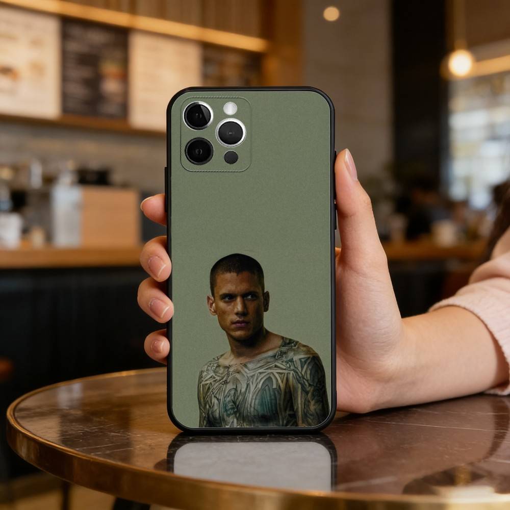 Movie P-Prison B-Break Phone Case For iPhone 17,16,15,14,13,12,11 Plus,Pro Max,Soft Silicone Black Cover