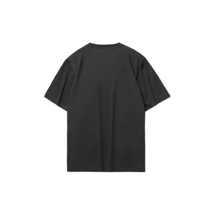 Li Ning T Shirts Men's Black Crew Neck Moderate Straight Fit YHST167-2