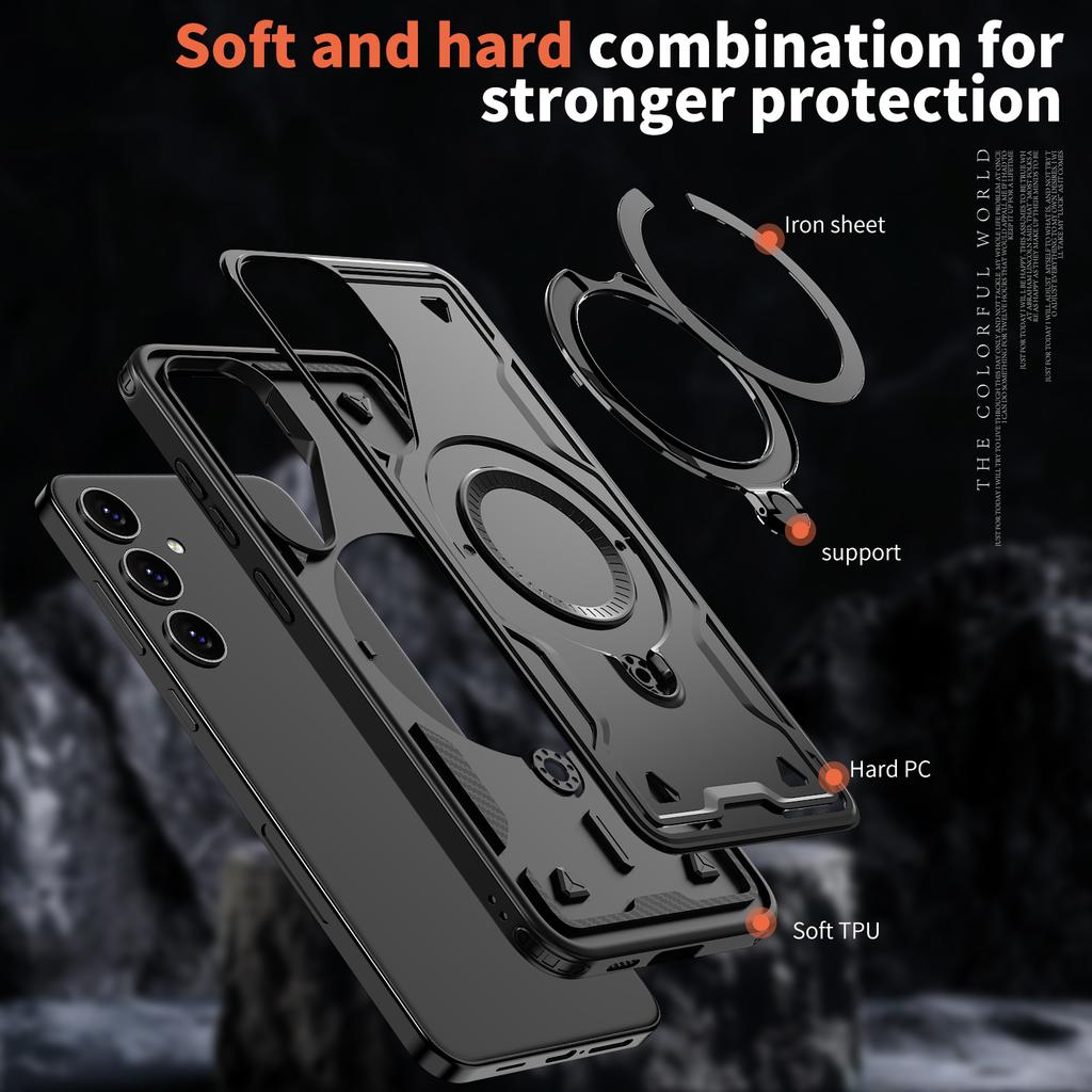 Kickstand Ring Case for Samsung Galaxy S25 FE A17 5G S24 Plus S23 S22 Ultra A56 A36 A16 A55 A35 A15 Xcover 7 Back Shell Fundas