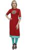 Atasi Readymade Beige Georgette Long Churidar Straight Cut Casual Salwar Suit -