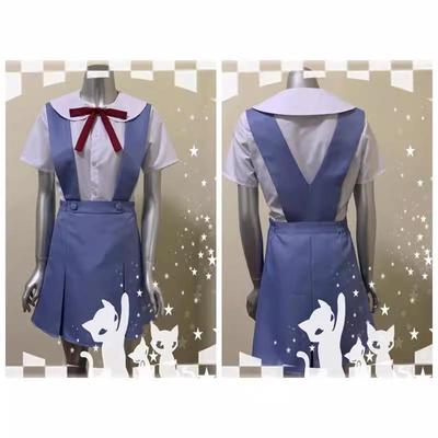 Mist Blue EVA Rei Ayanami & Asuka Cosplay School Uniform - Anime Female Japanese Uniform