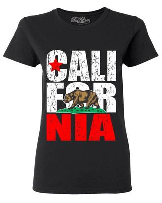 California Vintage Women's T-Shirt Bear State Cali Pride Souvenir Shirts