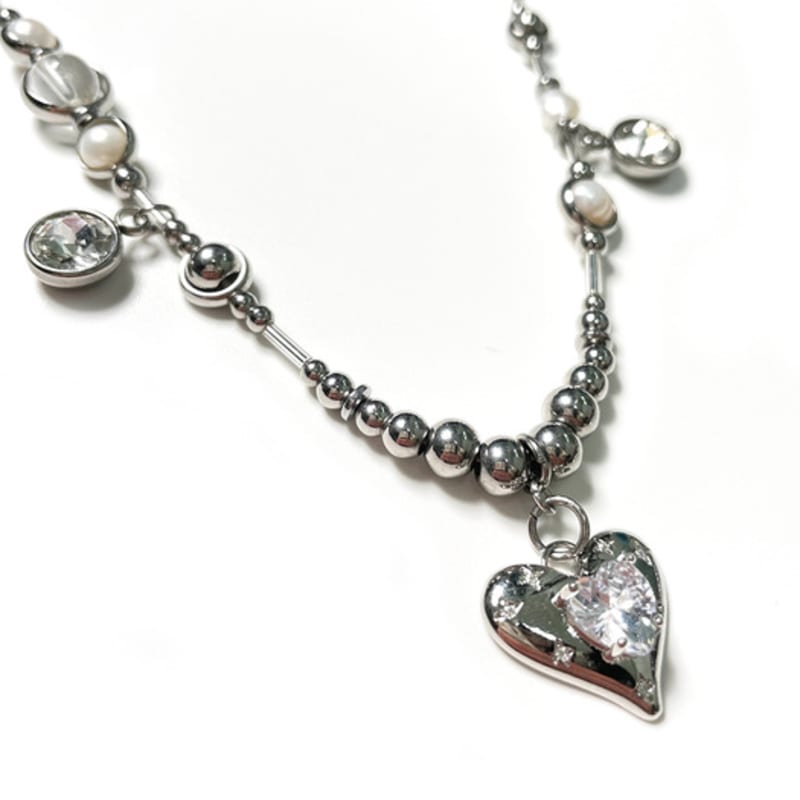 Dazzling Club Crystal Heart Necklace