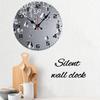 Crystal Drop Wooden Round Silent Hanging Wall Clock, Suitable For Living Room, Office, Study Room, Bedroom, Home Decoration