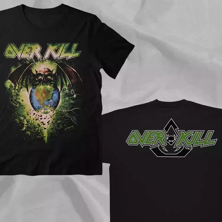 Футболка OVERKILL в ретро-стиле 90-х, черная, двусторонняя 2XL