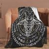 Satanische Wicca-Symbole Ziegen-Decke, Weiche Gemütliche Plüsch- Flanell-Überwurfdecke für Männer Frauen Erwachsene Luxuriöse Warme Decke Heimdekoration