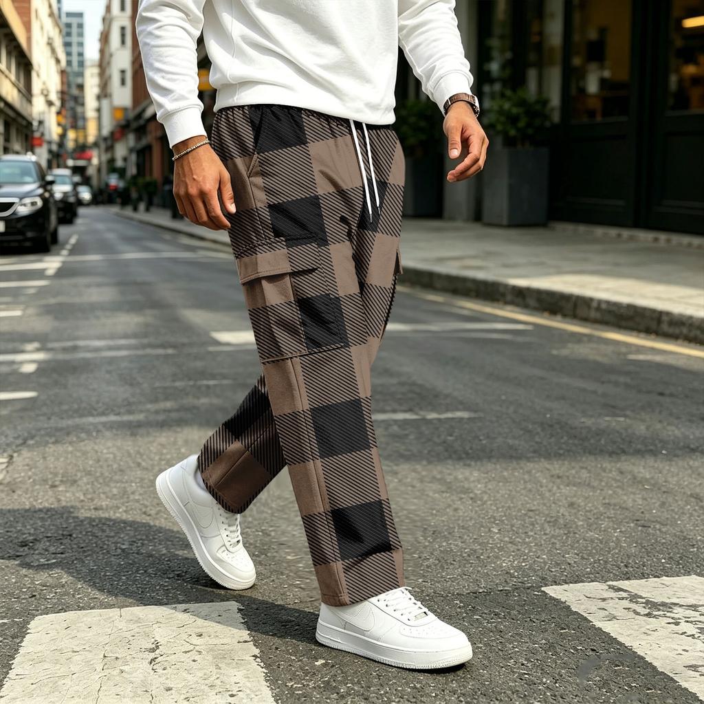 Men's Casual Straight Leg Drawstring Jogger Pants for Commuting and Workout