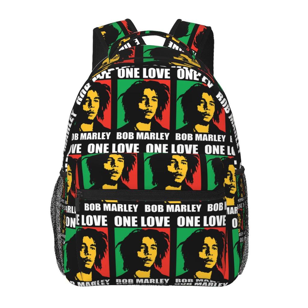 Bob Marley Rock Hip Hop Student Backpack School Bag Hiking Travel Daypack for Boys Girls Fashion Bookbag Shoulder Bags