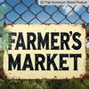 2D Flat, 1pc Vintage Farmer's Market Metal Sign - Aluminum Printing Farmhouse Decor Farmer's Market, Farm Stand, Kitchen, Farmhouse, Rustic Home