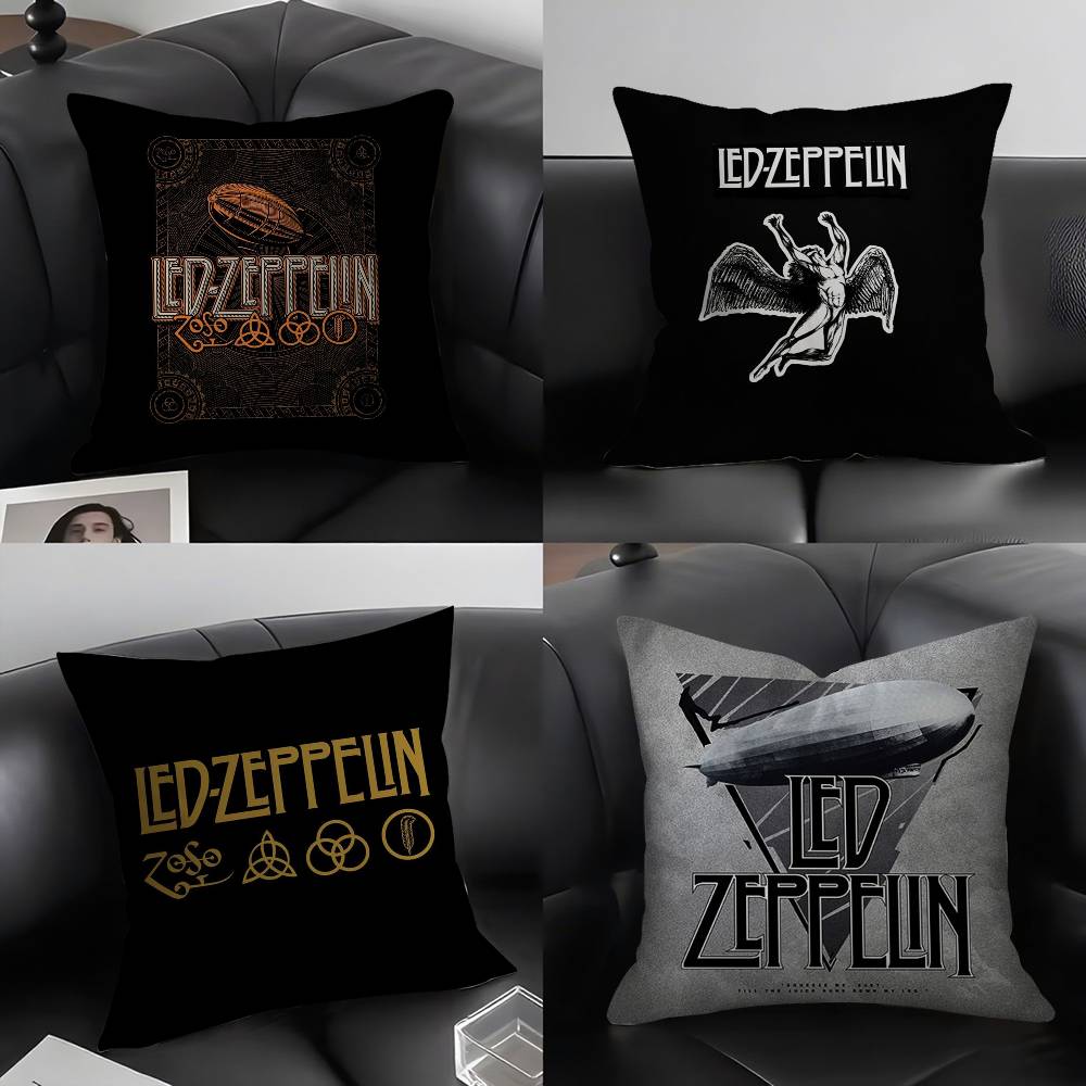 L-Led Z-Zeppelins Pillow Case Sofa Short Plush Double-Sided Hd Printing Room Home Office Gift Cushion Cover