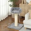 Scratching post cat tree cat bed, 1 cat bed, incl. cat toy, 55 cm x 55 cm x 83 cm, grey