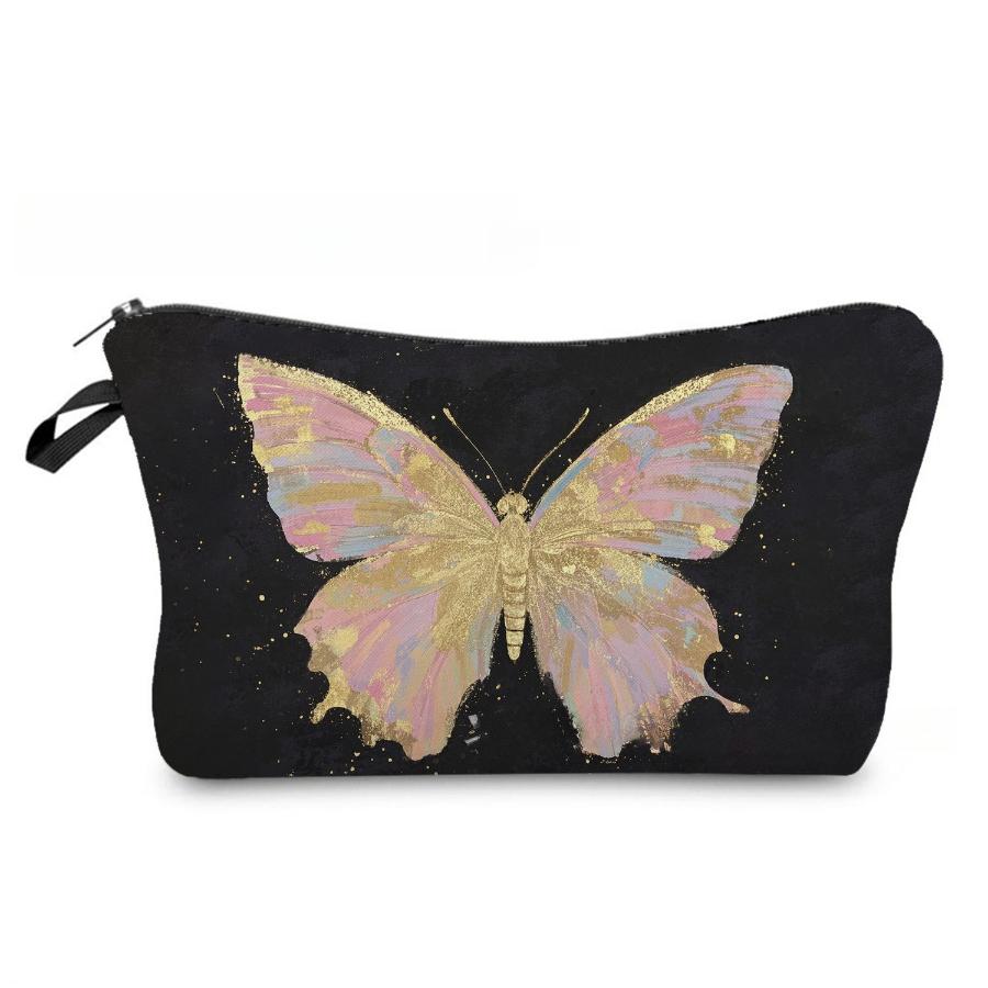 Women Butterfly Print Cosmetic Bag Toiletries Organize Travel Storage Case 6966