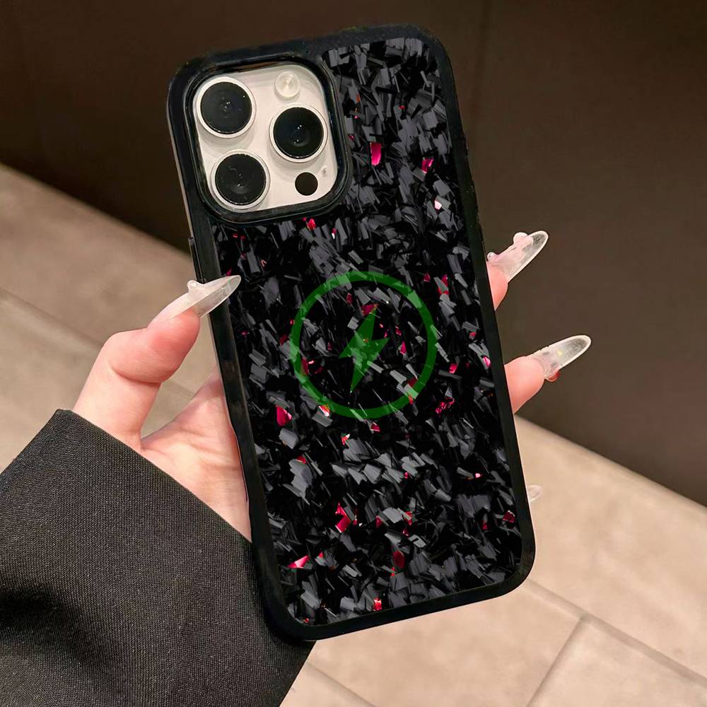 Závodní materiál APEX CARBON FRAGMENT Magnetický kryt Pro IPhone 17 16 14 13 12 11 15 Pro Max Plus Bezdrátové nabíjení Kryt na telefon