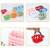 5pcs Multicolors Dollhouse Miniature Shopping Basket Mini Shopping Hand Basket Model  Doll House