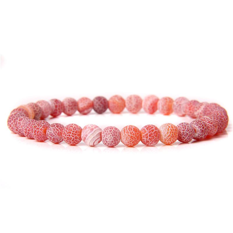 6mm Chakra Beads Energy Bracelet Natural Round Agates Onyx Stone Stretch Bracelet Bangles for Women Men Handmade Yoga